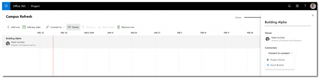 Adding a row to the Roadmap