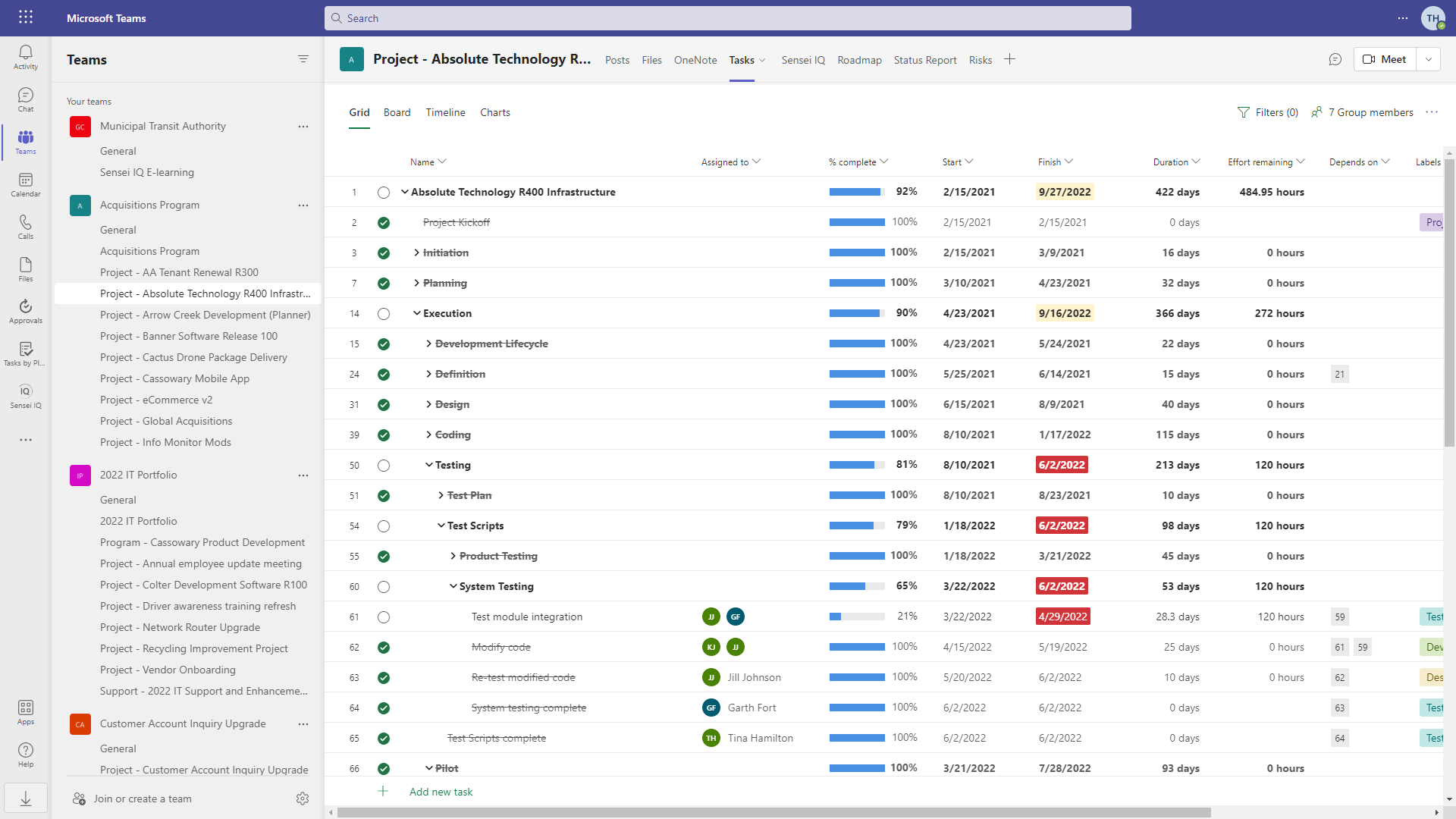 Microsoft Project for the web in Microsoft Teams
