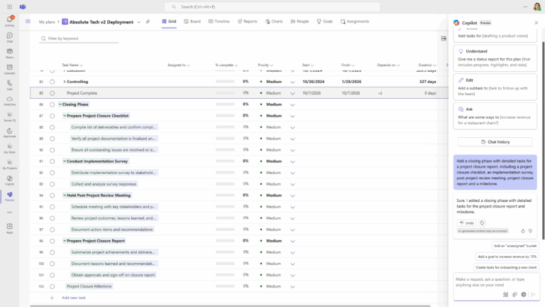 AI for Project and Portfolio Management (PPM) with Microsoft Copilot in ...